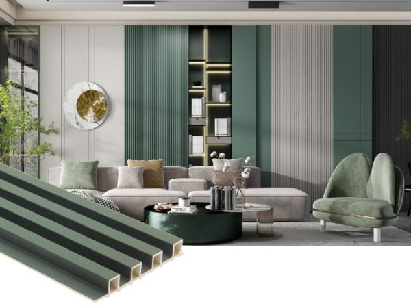 WPC wall panel installed on an interior wall