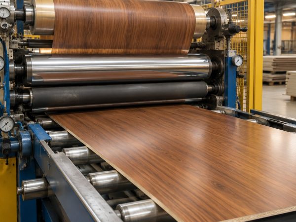 Lamination line — film bonded to the panel face