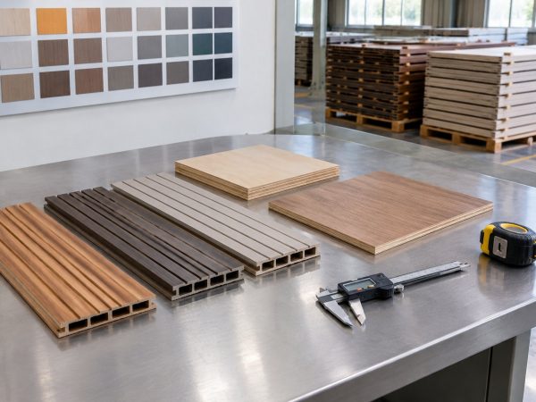 Quality control — cut sections measured on the bench
